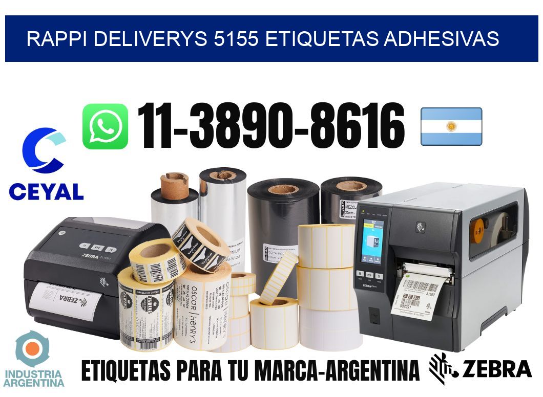 rappi deliverys 5155 etiquetas adhesivas
