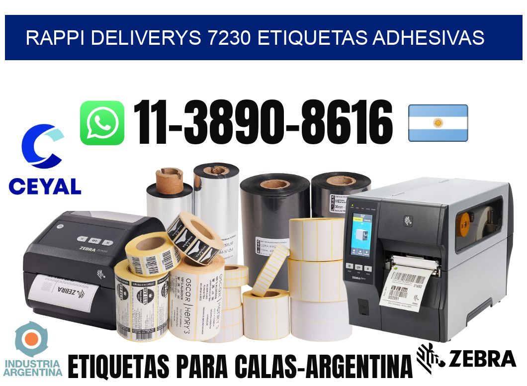 rappi deliverys 7230 etiquetas adhesivas