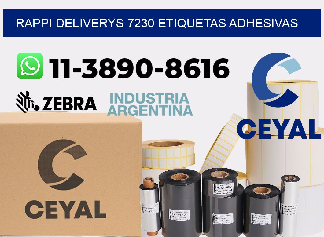 rappi deliverys 7230 etiquetas adhesivas