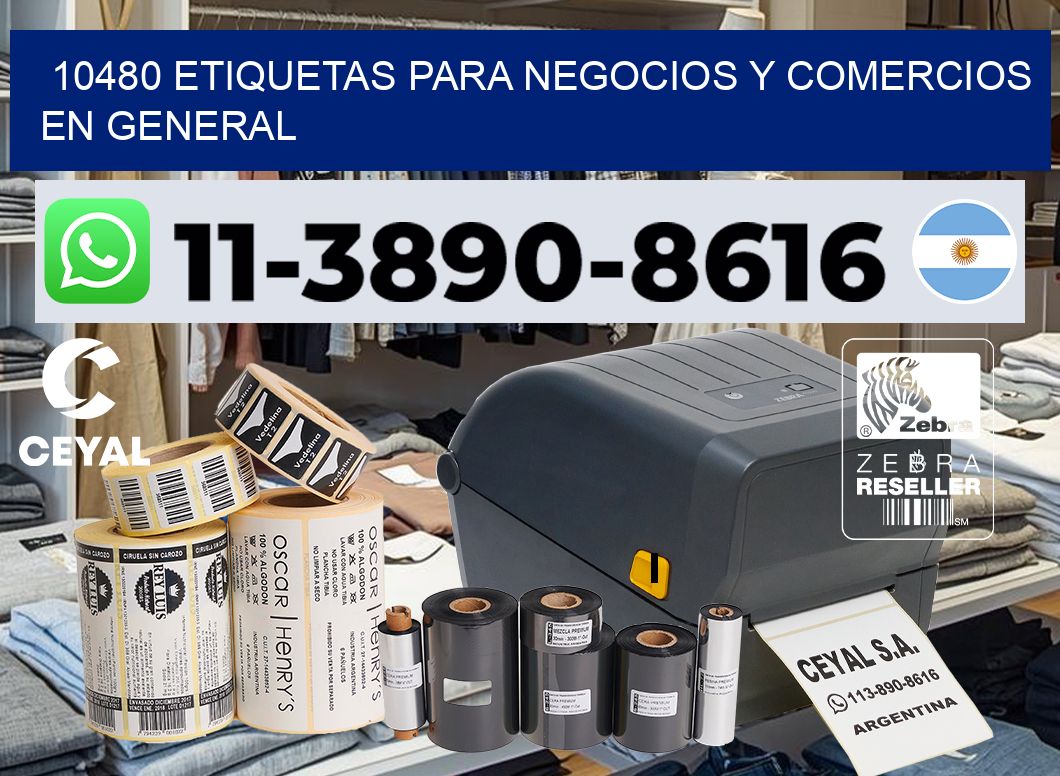 10480 Etiquetas para negocios y comercios en general