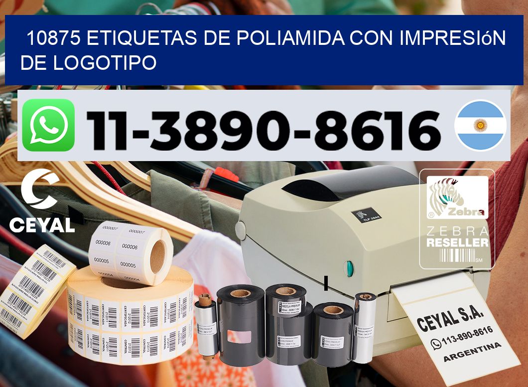 10875 Etiquetas de poliamida con impresión de logotipo