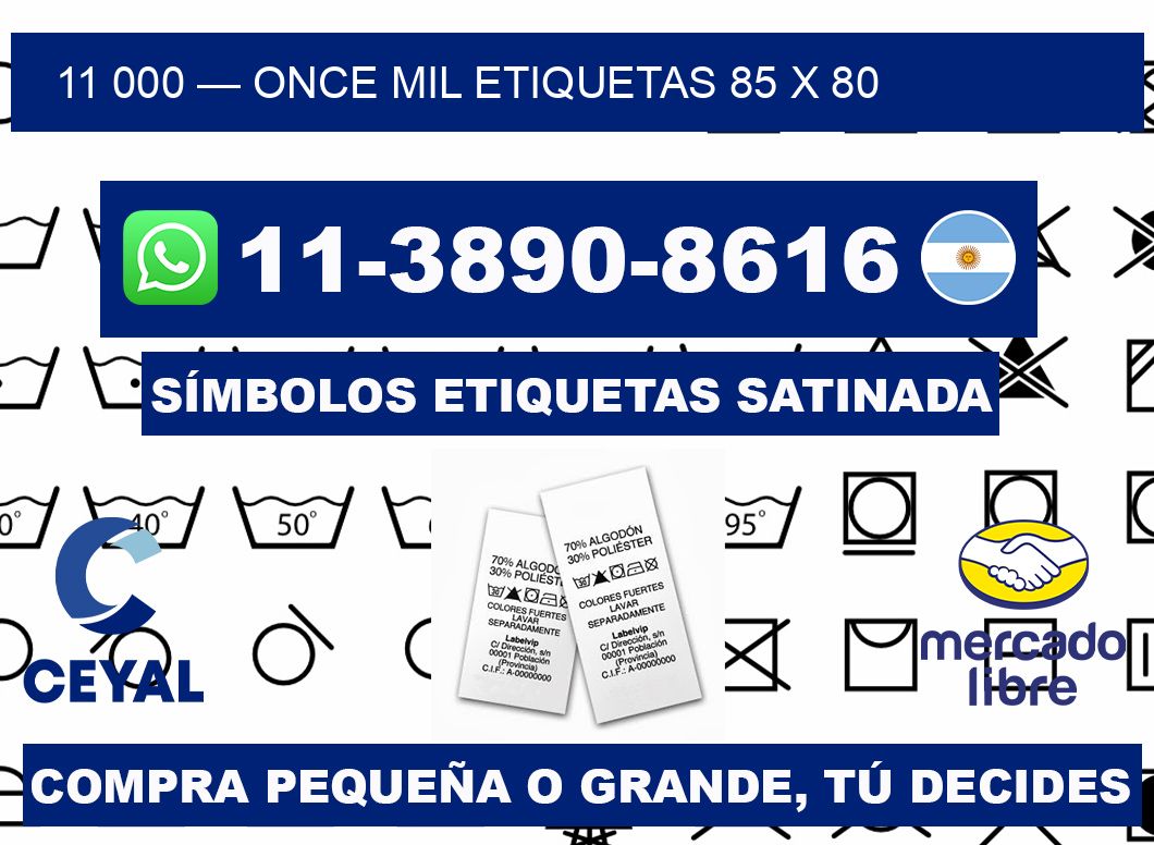 11 000 — once mil etiquetas 85 x 80