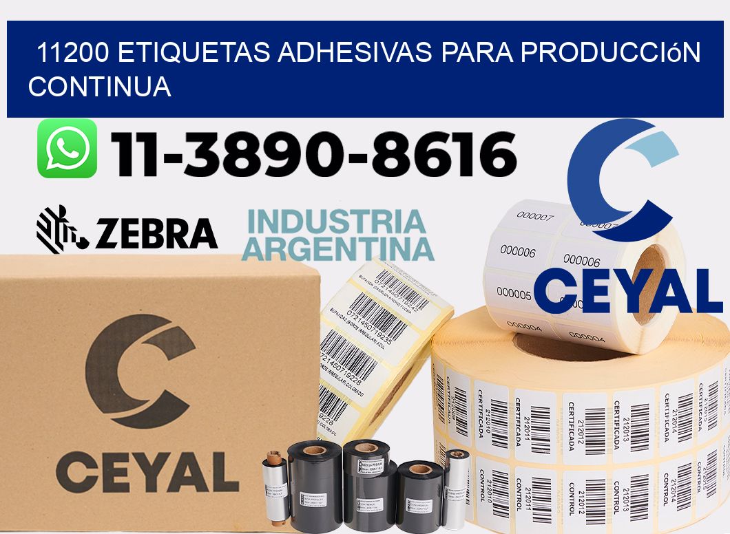 11200 Etiquetas adhesivas para producción continua