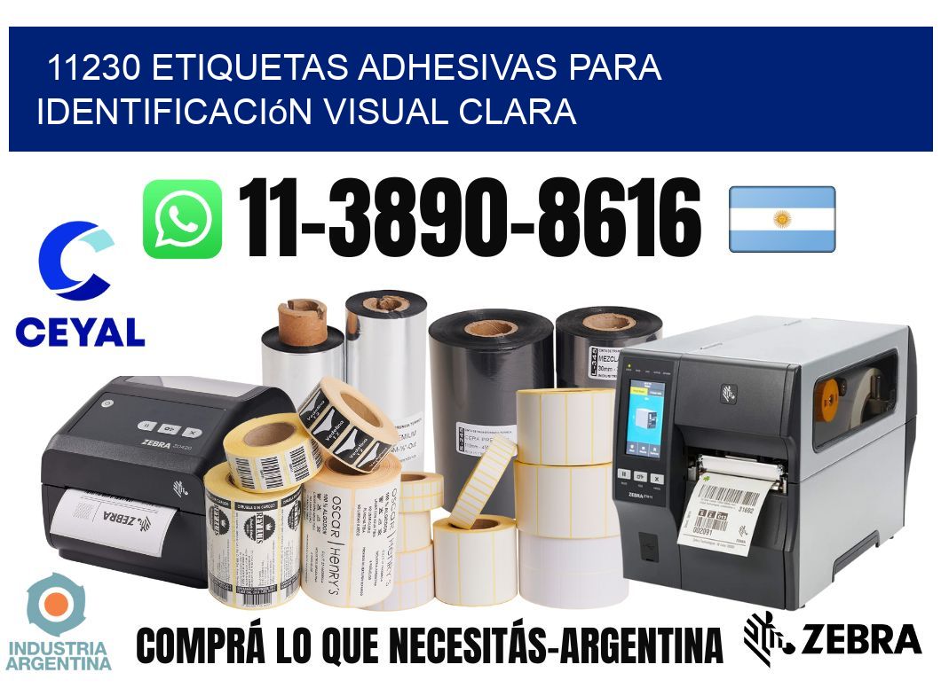 11230 Etiquetas adhesivas para identificación visual clara