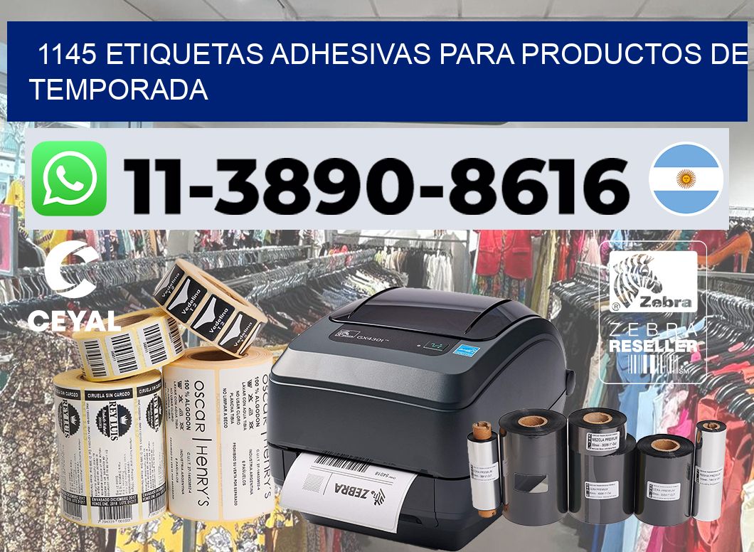 1145 Etiquetas adhesivas para productos de temporada