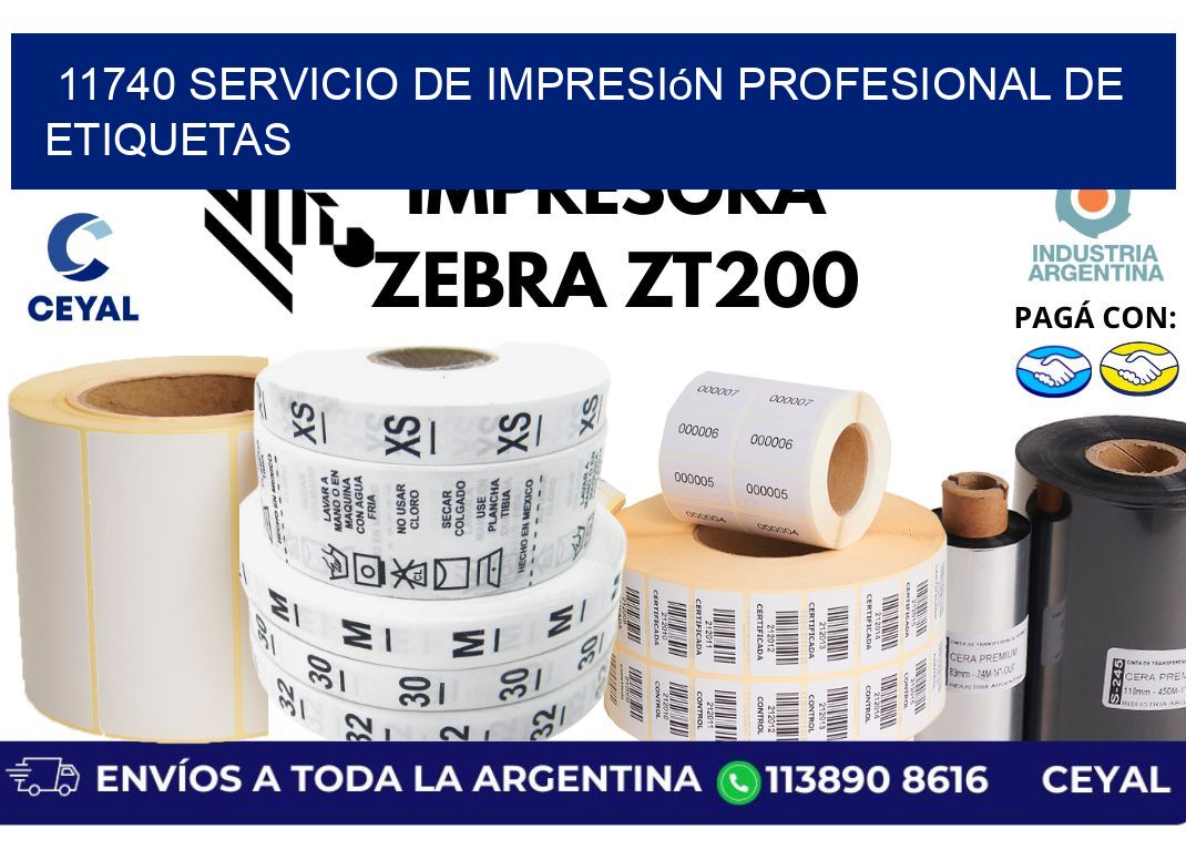 11740 Servicio de impresión profesional de etiquetas