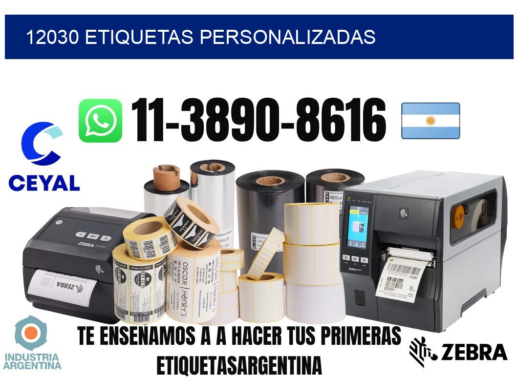 12030 etiquetas personalizadas