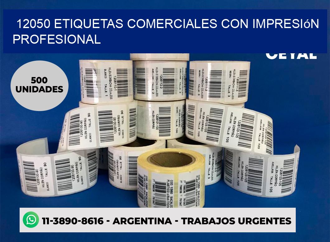 12050 Etiquetas comerciales con impresión profesional