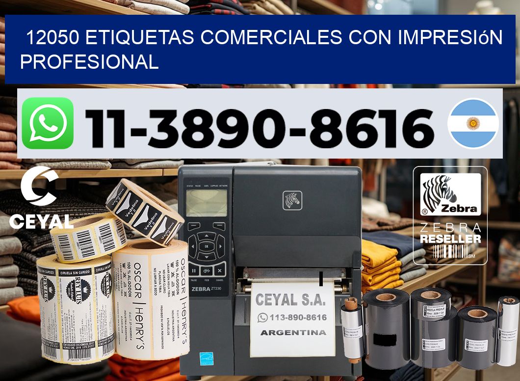 12050 Etiquetas comerciales con impresión profesional