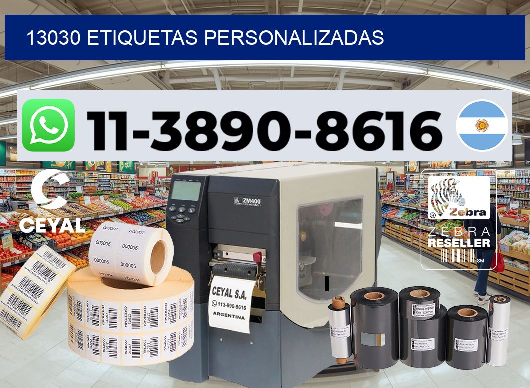 13030 etiquetas personalizadas