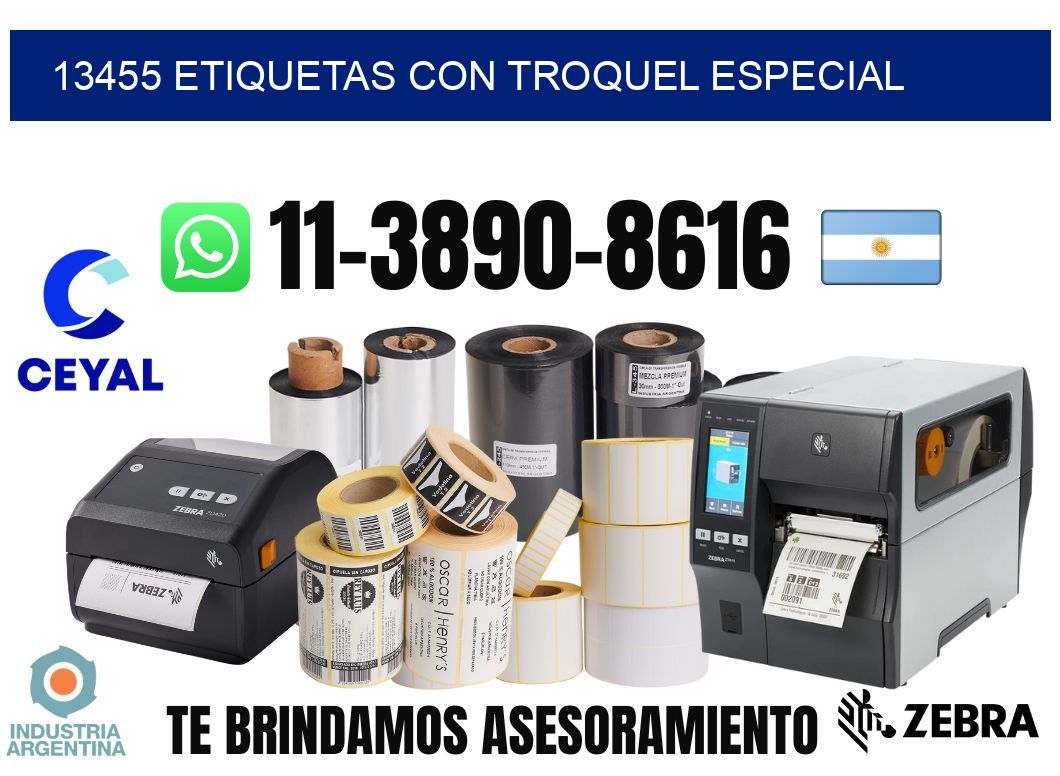 13455 Etiquetas con troquel especial