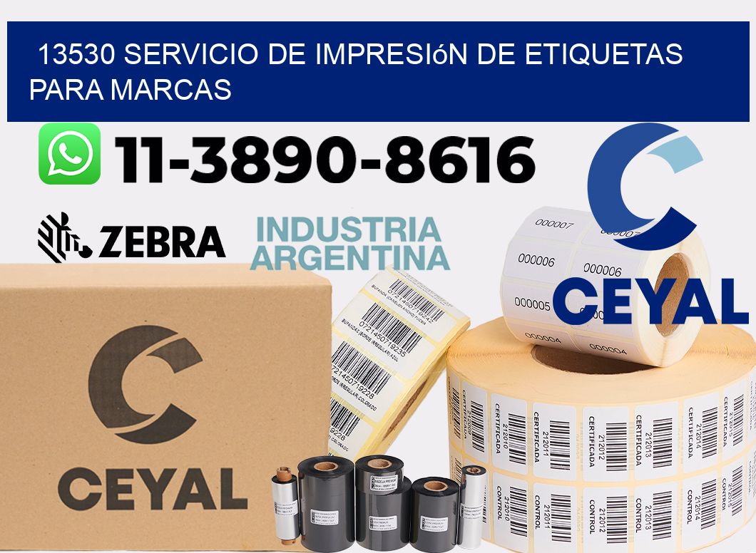 13530 Servicio de impresión de etiquetas para marcas