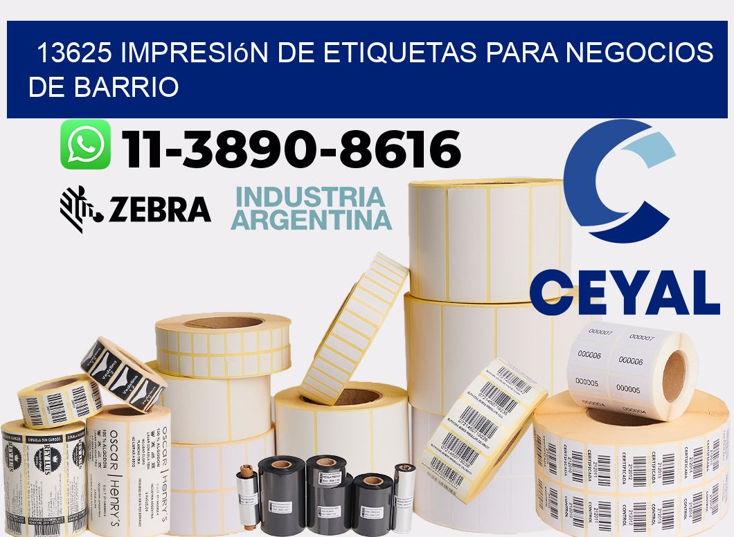 13625 Impresión de etiquetas para negocios de barrio
