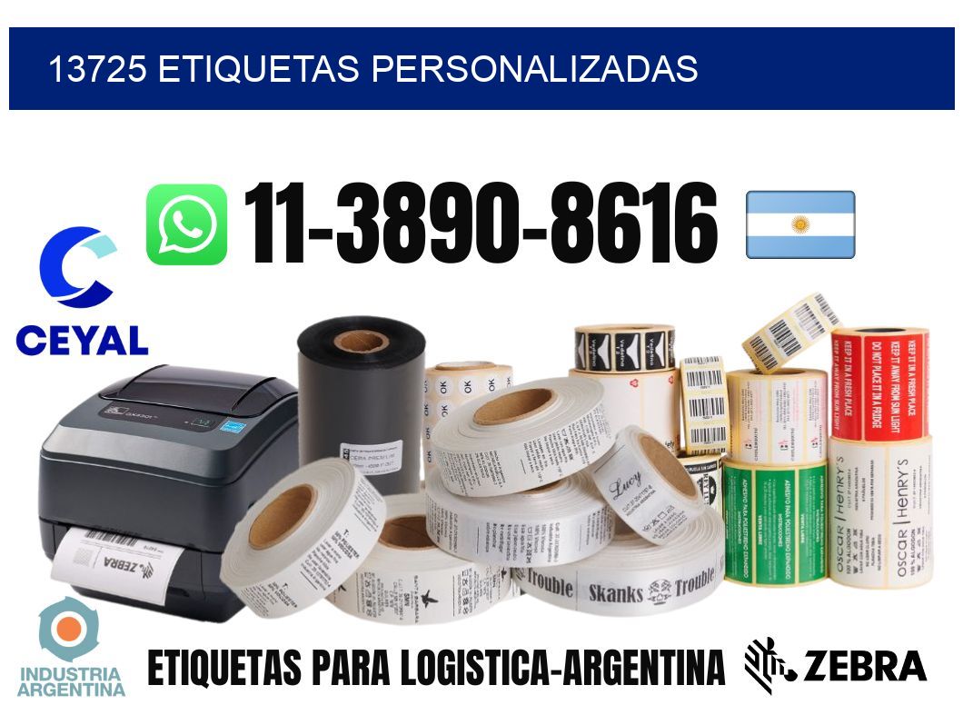 13725 etiquetas personalizadas