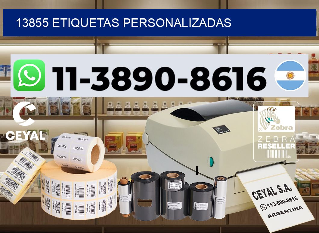 13855 etiquetas personalizadas