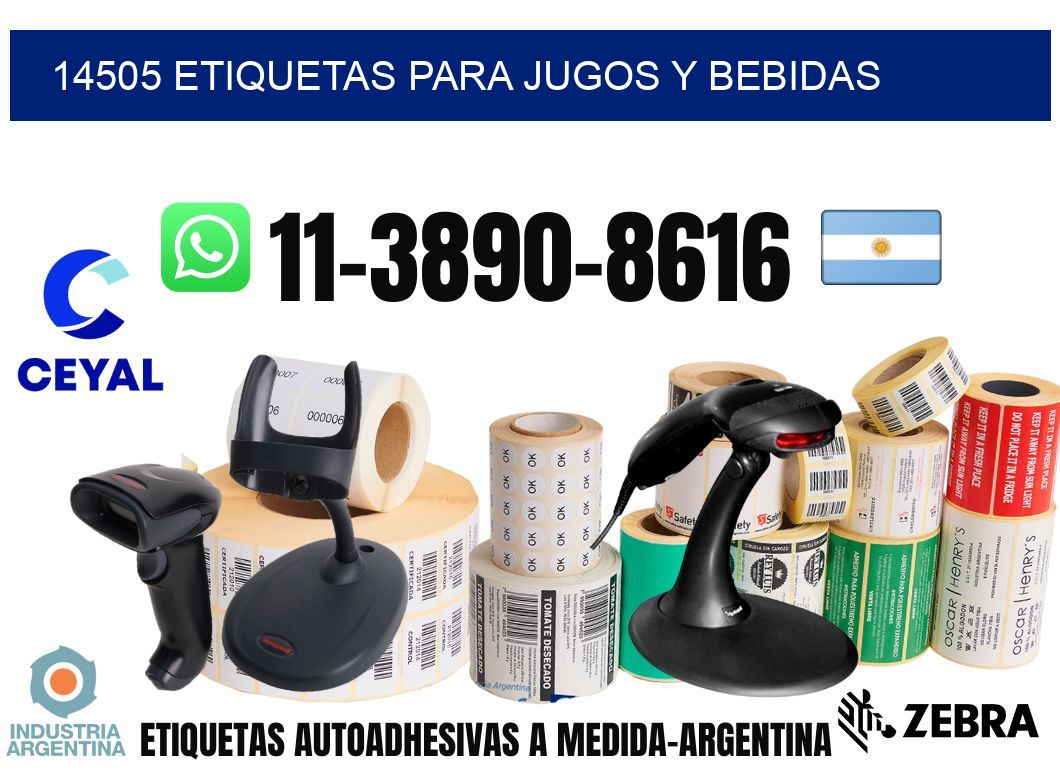 14505 Etiquetas para jugos y bebidas