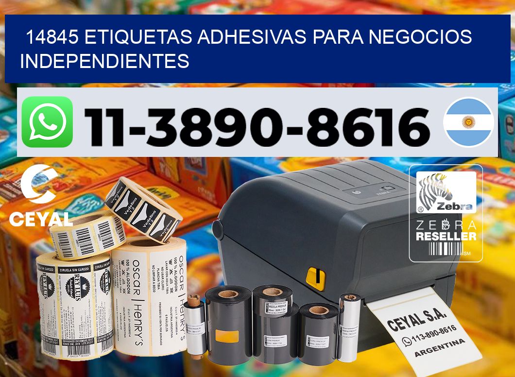 14845 Etiquetas adhesivas para negocios independientes