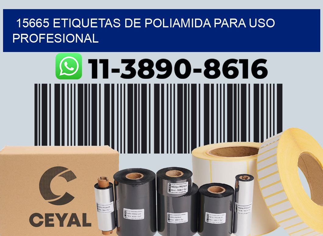 15665 Etiquetas de poliamida para uso profesional