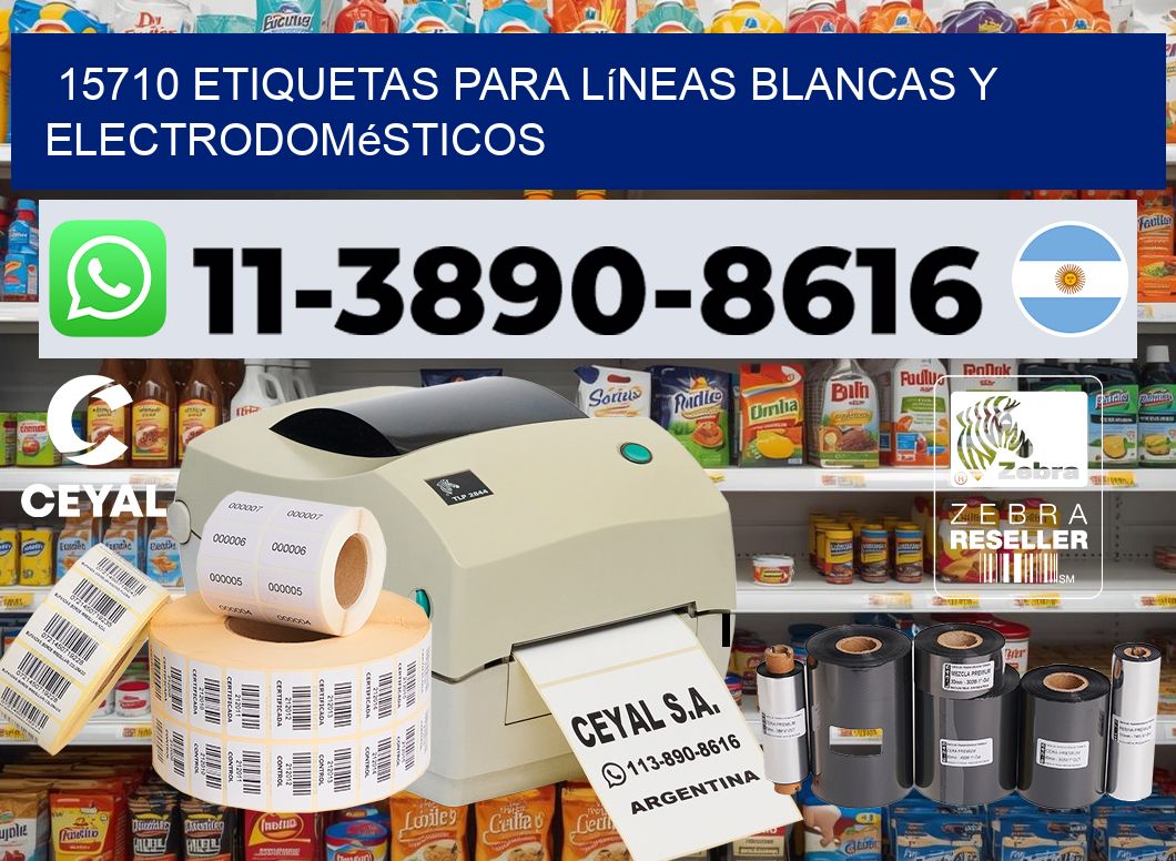 15710 Etiquetas para líneas blancas y electrodomésticos