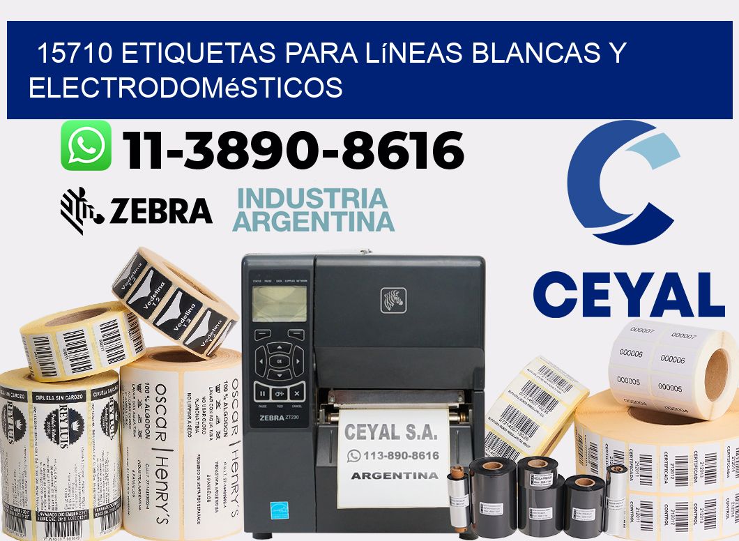 15710 Etiquetas para líneas blancas y electrodomésticos