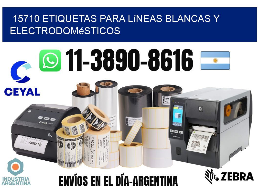 15710 Etiquetas para líneas blancas y electrodomésticos