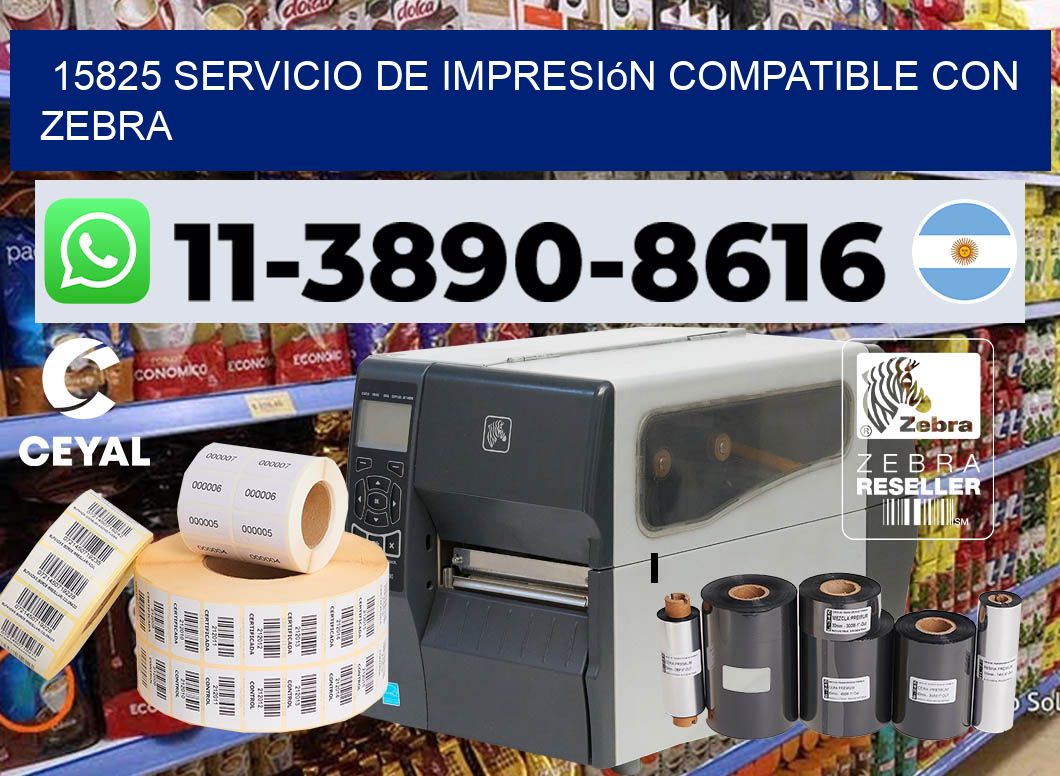 15825 Servicio de impresión compatible con Zebra
