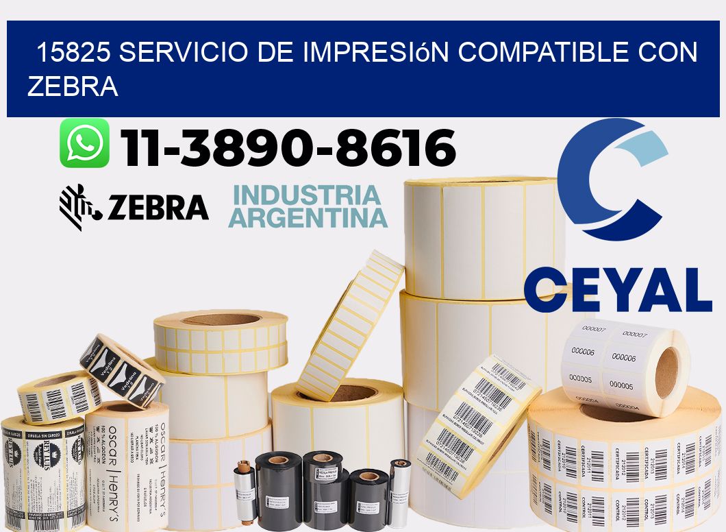 15825 Servicio de impresión compatible con Zebra