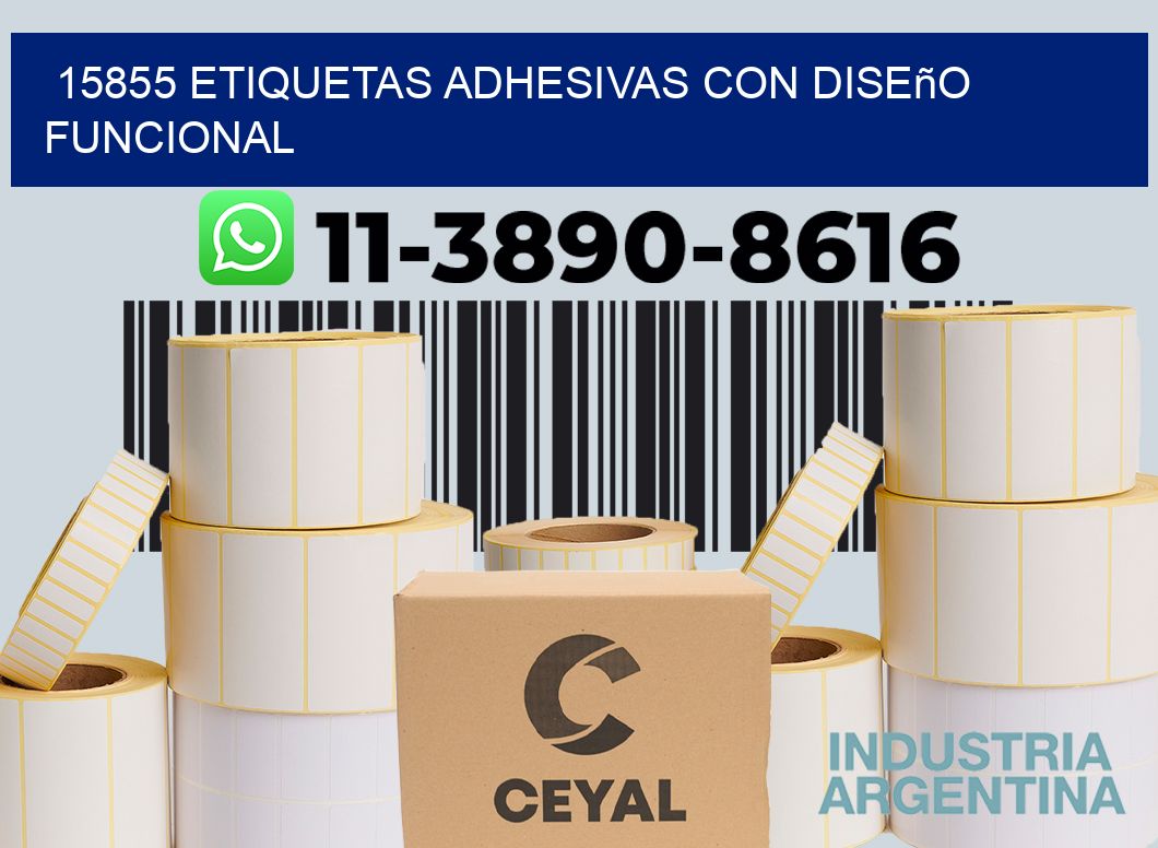 15855 Etiquetas adhesivas con diseño funcional