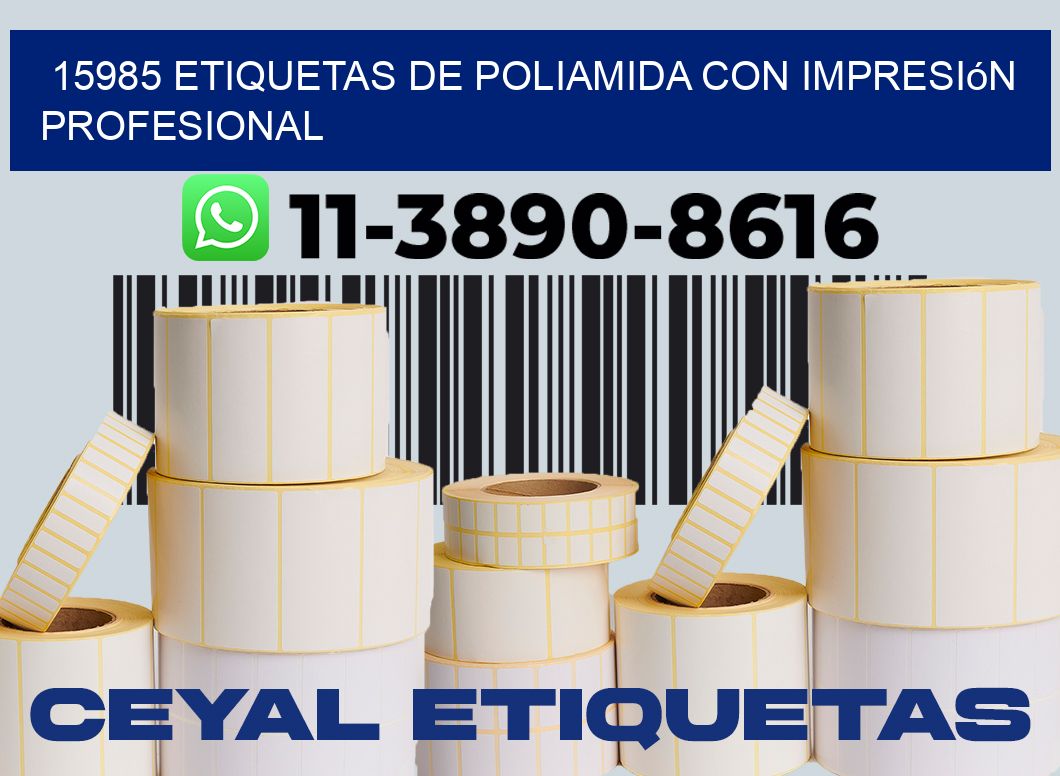 15985 Etiquetas de poliamida con impresión profesional