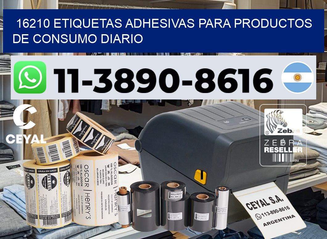 16210 Etiquetas adhesivas para productos de consumo diario