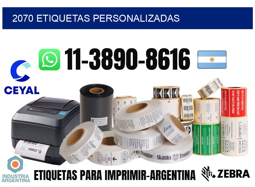 2070 etiquetas personalizadas