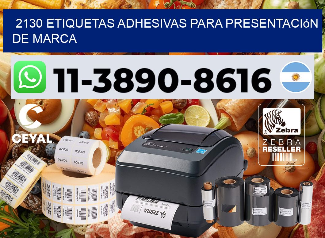 2130 Etiquetas adhesivas para presentación de marca
