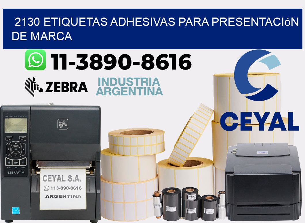 2130 Etiquetas adhesivas para presentación de marca
