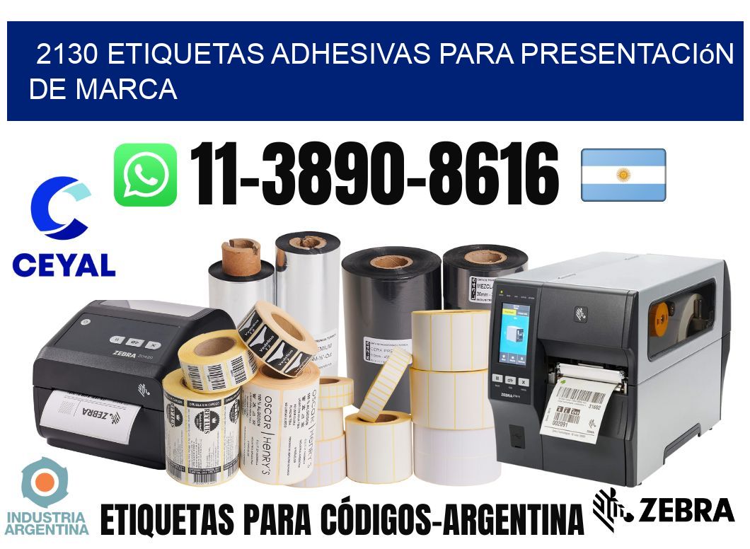 2130 Etiquetas adhesivas para presentación de marca