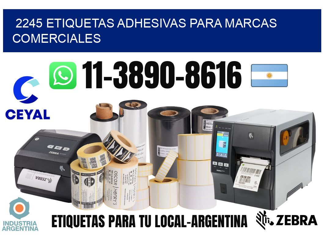 2245 Etiquetas adhesivas para marcas comerciales
