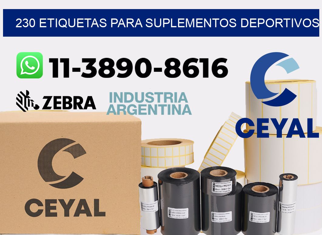 230 Etiquetas para suplementos deportivos