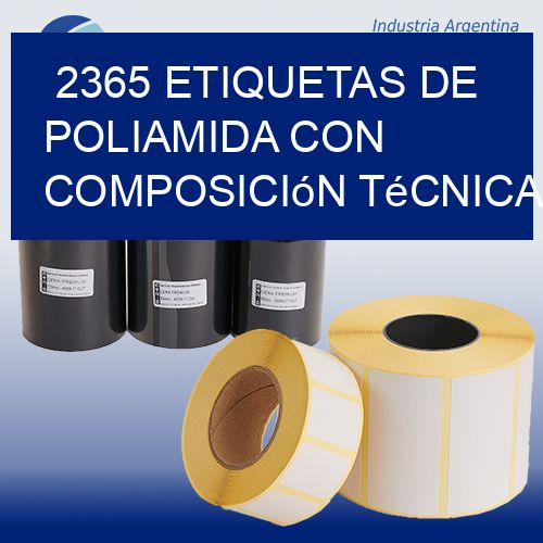 2365 Etiquetas de poliamida con composición técnica