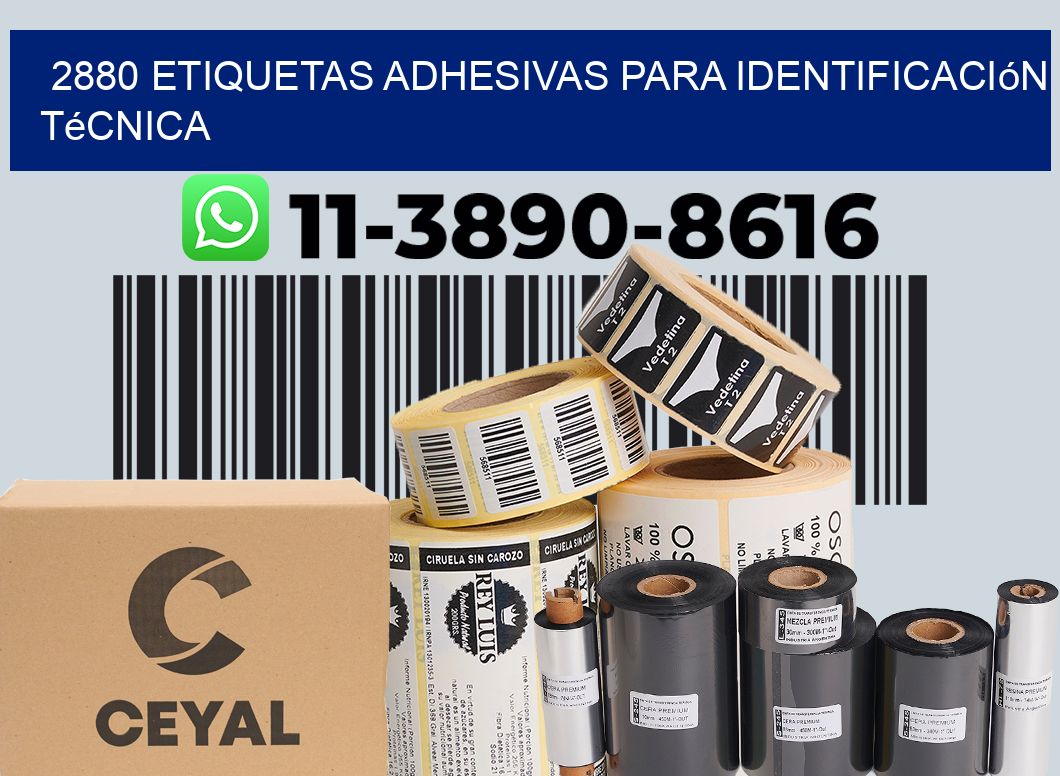 2880 Etiquetas adhesivas para identificación técnica