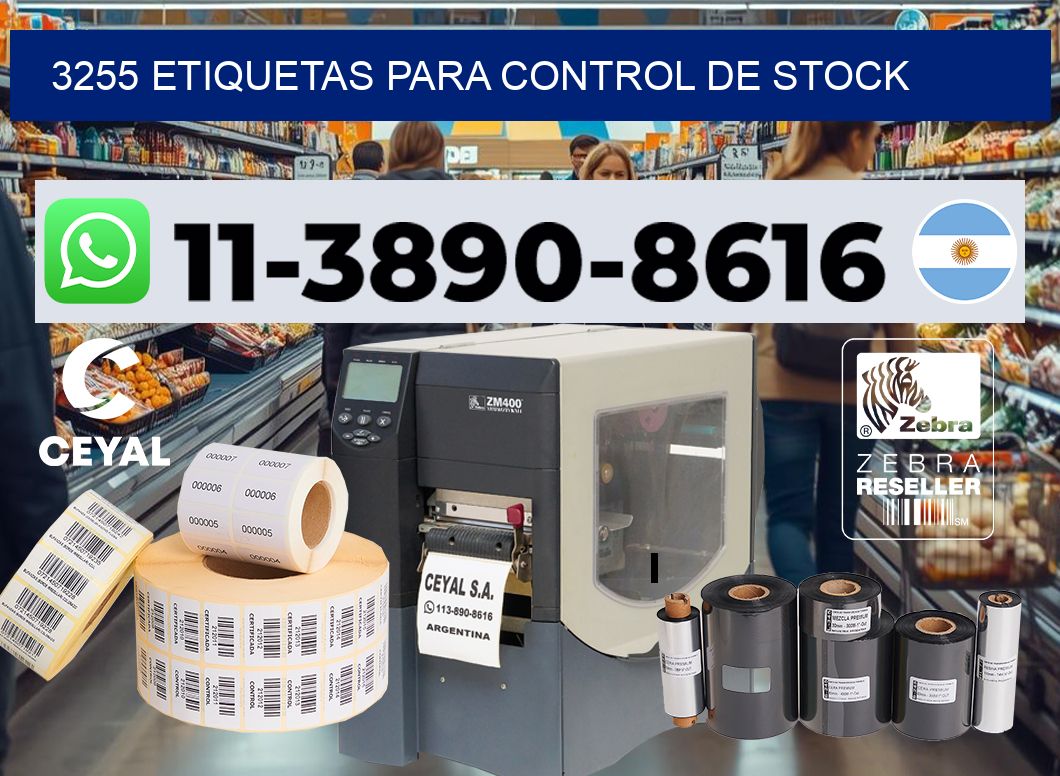 3255 Etiquetas para control de stock
