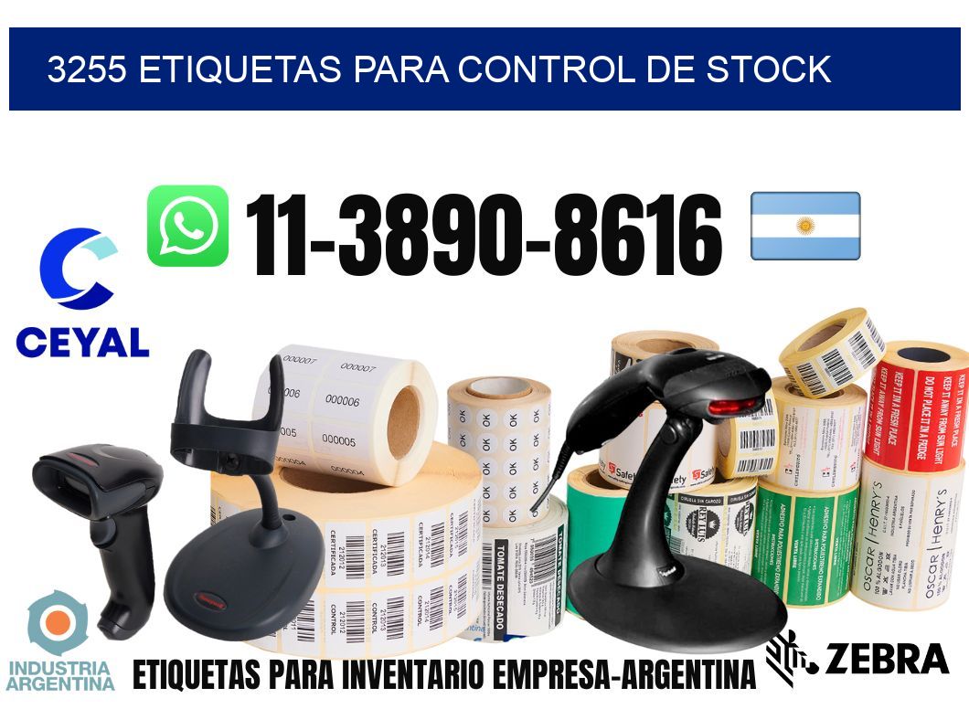 3255 Etiquetas para control de stock