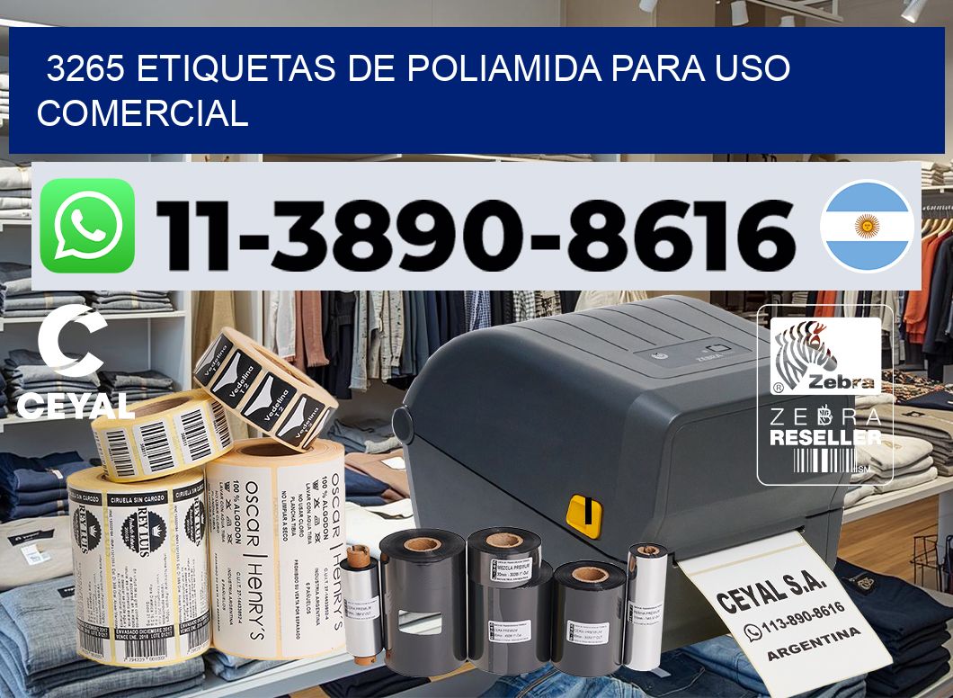 3265 Etiquetas de poliamida para uso comercial