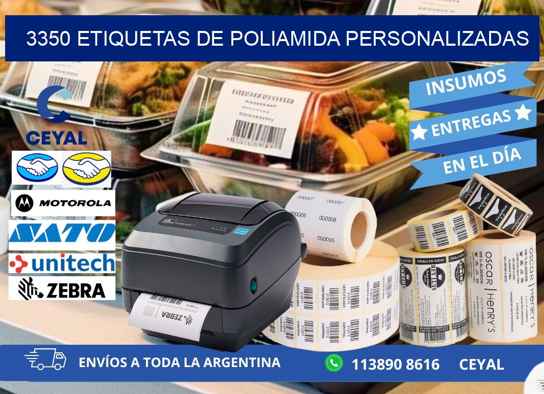 3350 Etiquetas de poliamida personalizadas