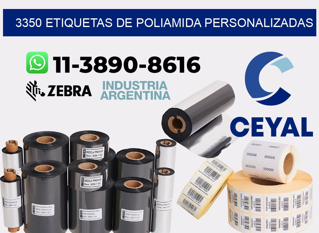 3350 Etiquetas de poliamida personalizadas