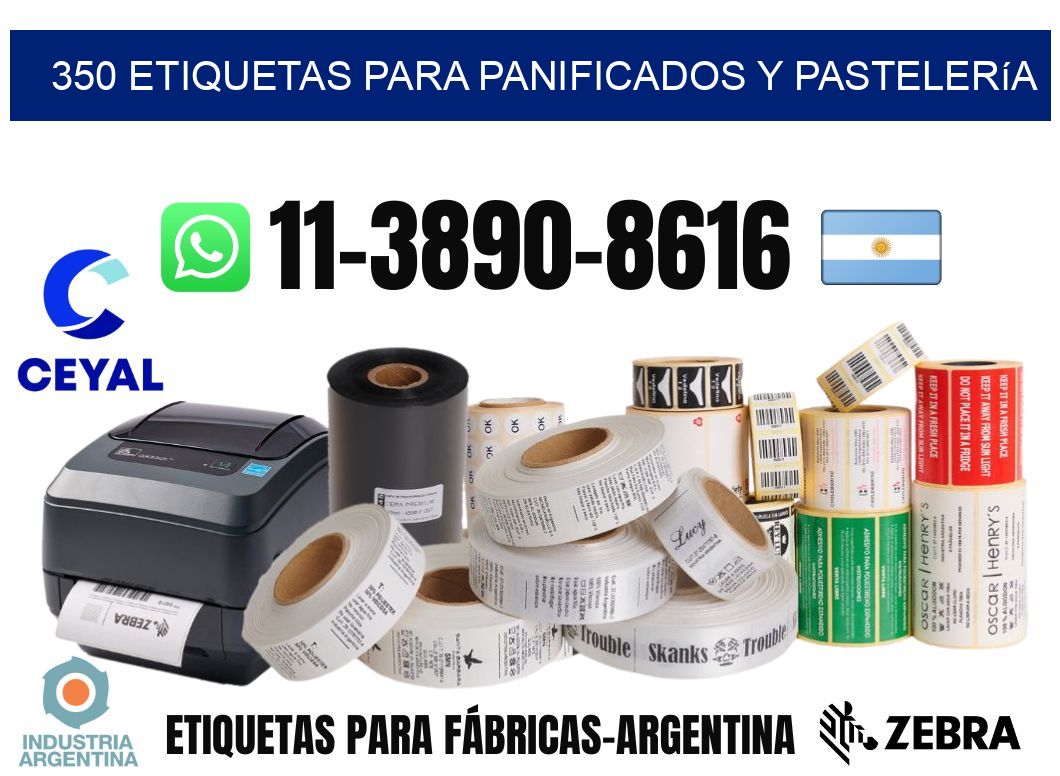 350 Etiquetas para panificados y pastelería