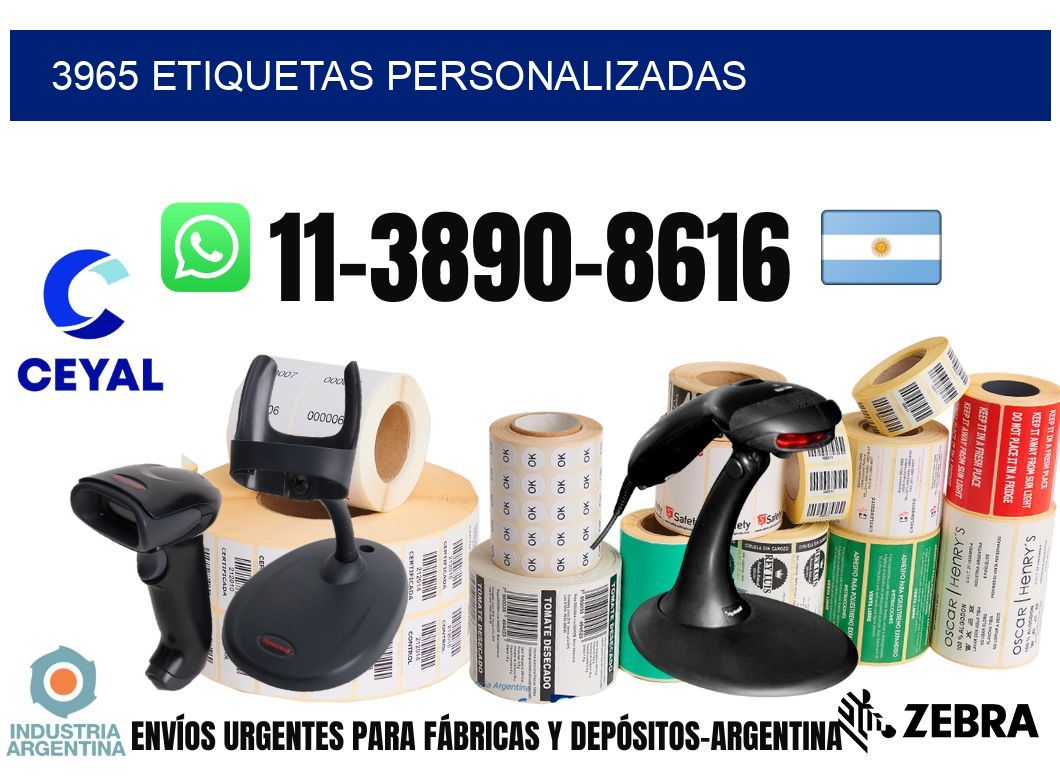 3965 etiquetas personalizadas