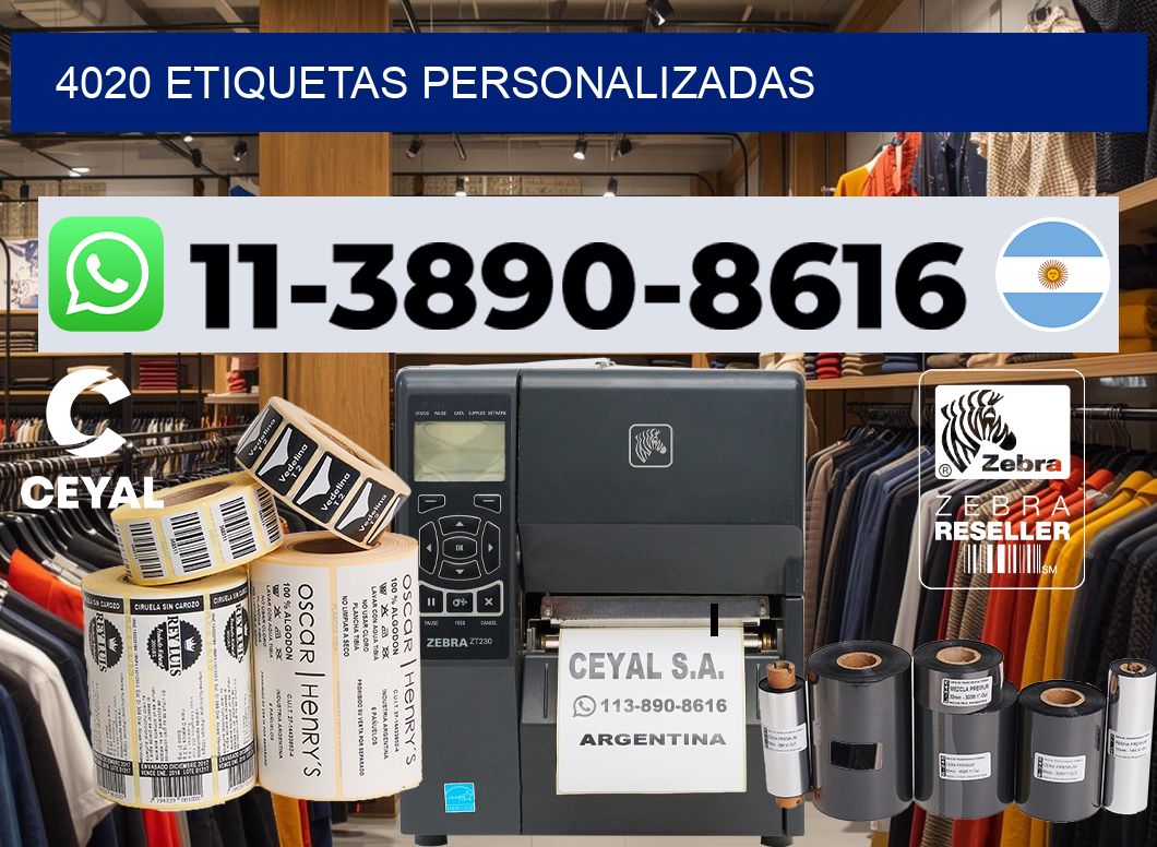 4020 etiquetas personalizadas