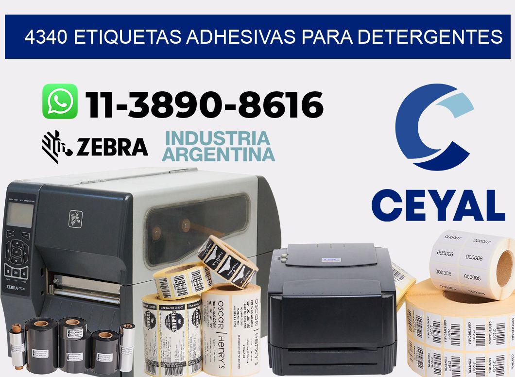 4340 Etiquetas adhesivas para detergentes