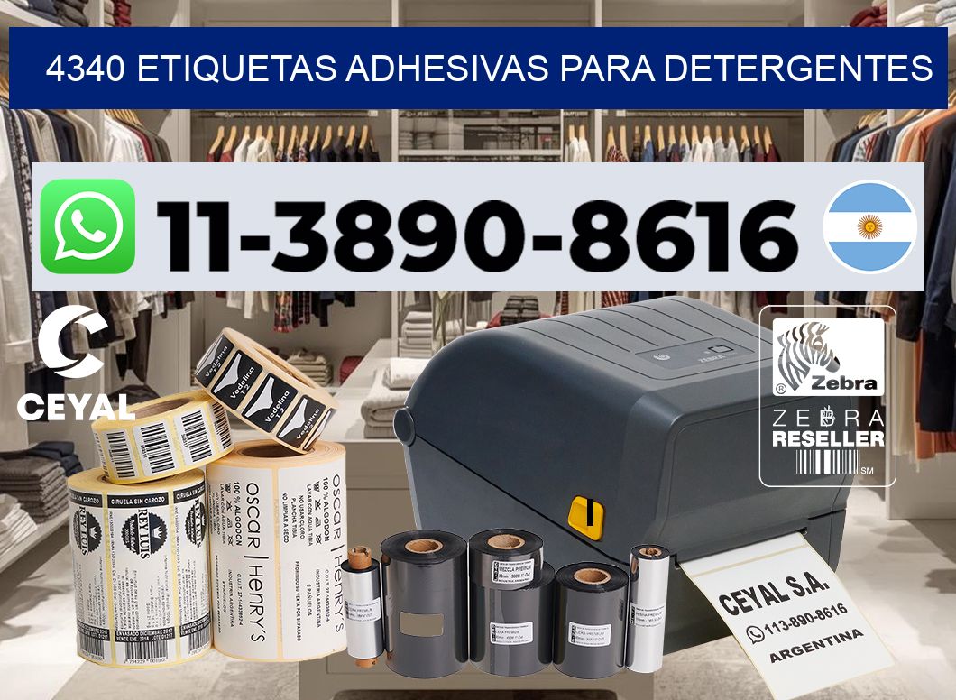 4340 Etiquetas adhesivas para detergentes