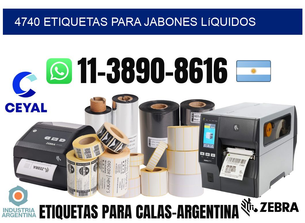 4740 Etiquetas para jabones líquidos
