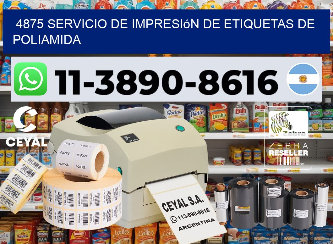 4875 Servicio de impresión de etiquetas de poliamida